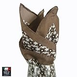 PS-275 - Brown - White - Italian Silk Custom Made Pocket Square