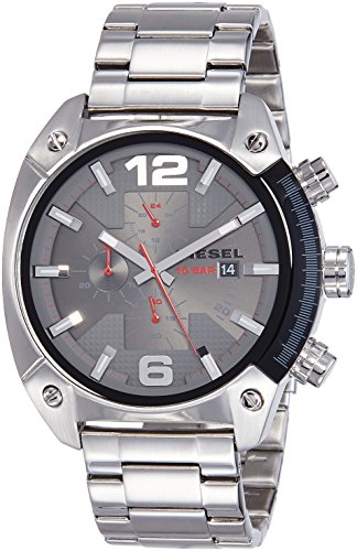 Diesel Men's DZ4298 Overflow Analog Display Analog Quartz Silver Watch