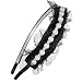 Crystal Pearl Flower Black Lace 0.25 Lolita Style Headband