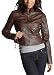 Ashley Junior's Pu Motorcycle Jacket,Brown,Medium