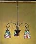 Meyda Tiffany 27416 3-Light Chandelier, Mahogany Bronze Finish with Stained