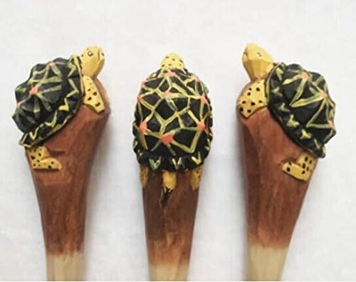Handmade Carved Natural Wooden Cute Animals Ballpoint Pen 1pc/tortoise(can Exchange Refills)