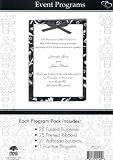 Celebration Black and White Event Program Set, 5 x 7-Inches, 25 Folded Programs per Set (1599)