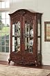 Mirrored Back Cherry Curio Cabinet By Coaster Furniture