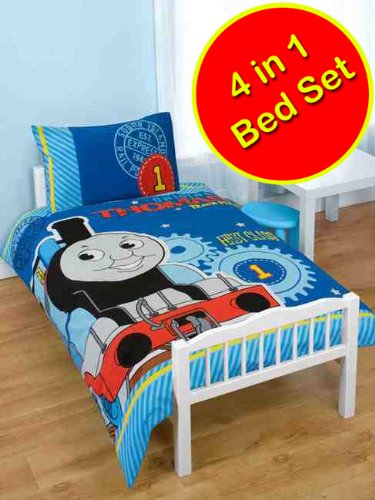 Thomas & Friends Express 4 in 1 Junior Bed Set (Duvet+Pillow+Covers)