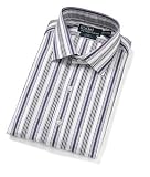 Ralph Lauren Mens White with Purple Stripes Dress Shirt