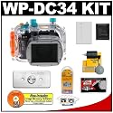 Canon WP-DC34 Waterproof Case with NB-7L Battery + WW-DC1 Weights + Cameta Bonus Accessory Kit for PowerShot G11 Digital Camera