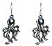 Octopus Dangle Earrings in Antiqued Silver on 925 Sterling Silver French Wires 1.25" Octopus Dangle Earrings in Antiqued Silver on 925 Sterling Silver French Wires 1.25"