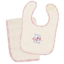 Bumkins Organic Cotton Embroidered Bib & Burp Set - Berry Sweet