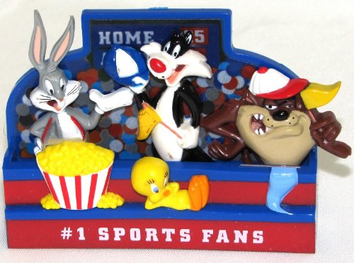 Looney Tunes #1 Sports Fan Refrigerator Magnets - Bugs Bunny, Taz, Sylvester, Tweety Bird - 4 Pc Set