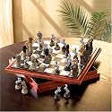 AFRICAN ANIMAL SAFARI THEME CHESS BOARD GAMING GAME SET