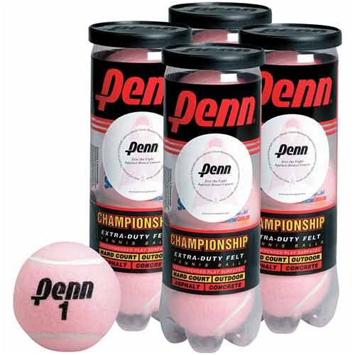 SportingGoods: Penn 4 Can Pack Pink Tennis Balls