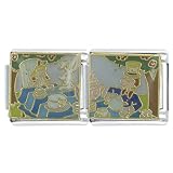 Alice In Wonde Mad Tea Party Bracelet Link Italian Charm