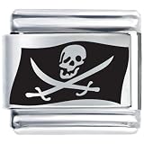 Skeleton Pirate Italian Charms Bracelet Link