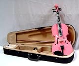Crystalcello MV460PK 4/4 Size Violin with Carrying Case + Accessories - Pink Color