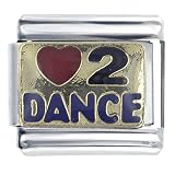 Heart Love 2 Dance Pugster Italian Charm