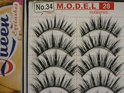 Queen Model 28 Lashes Pick Any Style #34, 48, 61, 63, or 67 Fake Eyelashes 10 Pairs of 100% Human Hair Lashes