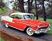 1955 Red & White Chevy Bel Air Hot Car Art Poster Print - 20