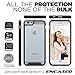iPhone 6 6S Clear Back Case [Scratch-Proof Finish](Encased® Lifetime Warranty) **New 2016 Release** (Jet Black)