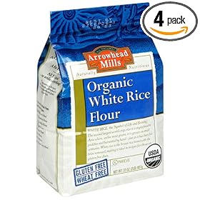 Arrowhead Mills White Organic Rice Flour, 32-Ounce , 2 Pound Bags (Pack of 4)