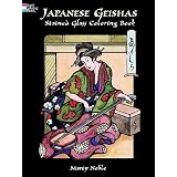 Japanese Geishas Stained Glass Coloring Book