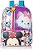Disney Big Girls Tsum Front Zipper Pocket 16 Inch Backpack, Purple, One Size