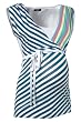 Noppies Damen Umstandsmode Shirt/ Top, gestreift 20404, Gr. 44 (XXL), Mehrfarbig (white)
