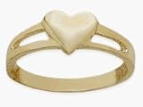 10 Karat Yellow Gold High Polish Heart Baby Ring