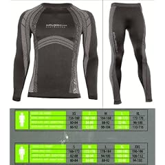 Brubeck Herren DRY SET Funktionsshirt + Funktionshose lang, Version 2010 oder 2011 - schwarz (Unterw�sche, Laufbekleidung, nahtlos, Skiunterw�sche, Profiqualit�t)