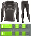 Brubeck Herren DRY SET Funktionsshirt + Funktionshose lang, Version 2010 oder 2011 - schwarz (Unterw&auml;sche, Laufbekleidung, nahtlos, Skiunterw&auml;sche, Profiqualit&auml;t)