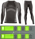 Brubeck Herren DRY SET Funktionsshirt + Funktionshose lang, Version 2010 oder 2011 - schwarz (Unterwäsche, Laufbekleidung, nahtlos, Skiunterwäsche, Profiqualität)