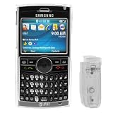 Samsung SGH-I617 Blackjack II 2 Smartphone Accessory Bundle - Transparent Clear Crystal Snap-on Cover Case with Clip + Premium Reusable LCD Screen Guard Protector with Lint Cleaning Cloth By Ikross