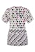 MedPro Women's Trendy Fashion Print Medical V-Neck Scrub Top with Pockets