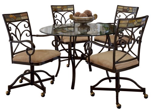Hillsdale Pompei 5-Piece Dining Caster Chairs