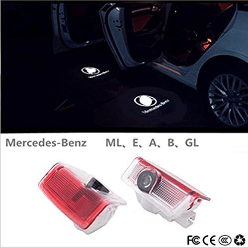 iCoolkit Car LED Projector Door Lamp Courtesy Ghost Shadow Welcome Light Laser Emblem Logo Kit for Mercedes Benz ML E GL- 1 Pair