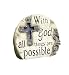 Napco Solar Lighted Cross Stone, 8-1/2-Inch Diameter