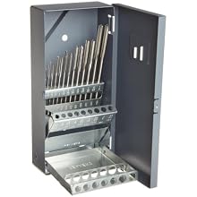 Alvord Polk 127-S-04 High-Speed Steel Chucking Reamer Set, Straight Flute, Uncoated Finish, 13-Piece, 1/16 - 1/4 Inch Sizes in 1/64 Inch Increments