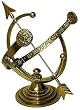 Rome RM1334 Polished Brass 12-Inch Diameter Armillary Sundial