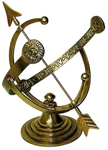Rome RM1334 Polished Brass 12-Inch Diameter Armillary Sundial