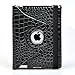 ATC Faux Crocodile Skin Polyurethane Built-in Magnet Leather(Blackish Green Black) Flip Case Cover Bag For Apple iPad 2 2nd Generation Wifi / 3G Model 16GB, 32GB, 64GB NEWEST MODEL (Black/White Interior)