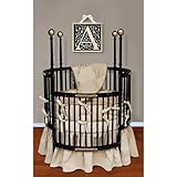 Baby Doll Bedding Sensation Round Crib Bedding Set, Gold