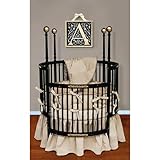 Baby Doll Bedding Sensation Round Crib Bedding Set, Gold