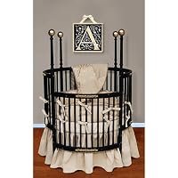 Baby Doll Bedding Sensation Round Crib Bedding Set, Gold