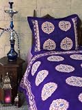 Sultans Palace ~ Purple Blue Moroccan Medallion Print Pillow Sham 25x31