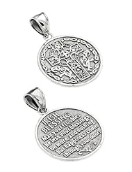Sterling Silver Reversible Irish Blessing Pendant