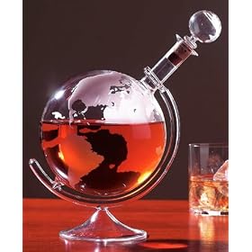 Etched Globe Spirits Decanter