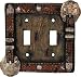 River's Edge Double Light Switch Cover Western Belt