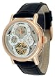 Adee Kaye Men's Multi-Function Open Heart Tourbillon Self Winding Automatic Watch (Gold Case) Model AK-4094-M7