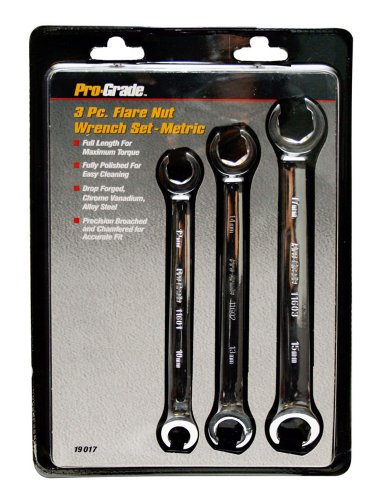 pro-grade 19017 3-piece metric flare nut wrench set