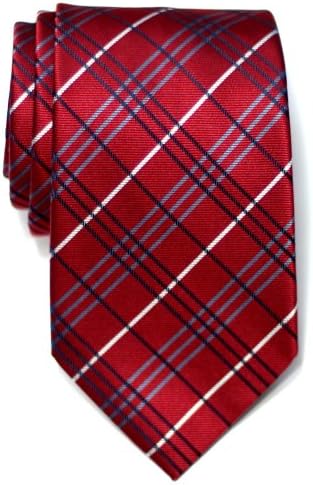 Retreez Tartan Plaid Check Styles Woven Microfiber Men's Tie - Various Colors